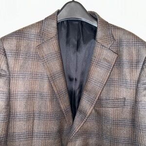 Plaid Blazer by Hugh & Crye - blue/brown plaid